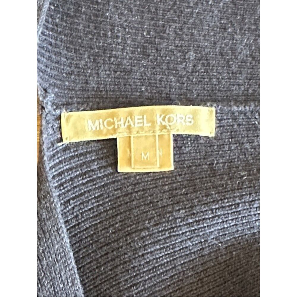 Michael Kors Cashmere Cardigan Sweater Vest Womens Medium Boho Lagen Luxury Navy - Picture 6 of 11